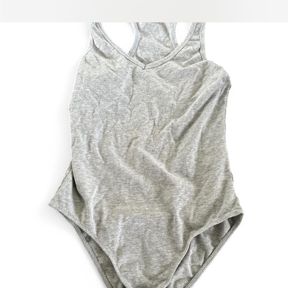 Gray Sleeveless Bodysuit